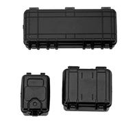 RiToEasysports Accessoires de Voiture Rc, Décoration Durable de Valise de Simulation de 3 Pièces pour Chenille 1/10 Rc (Black)