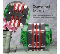 RiToEasysports Accordéon à Boutons Concertina pour Musiciens, 20 Boutons, Matériau ABS Léger, Sangles Réglables, Idéal pour les âges, Comprend un Sac de Transport Pratique (GREEN)