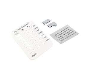 RiToEasysports Aimant pour Rappel d'alimentation des Animaux de (White) | Programme d\'alimentation à code couleur, Conception en plastique durable, Idéal pour les propriétaires de chiens, Se fixe