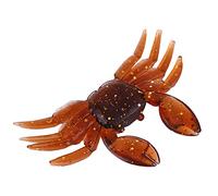 RiToEasysports Appâts Crabes en Plastique Souple 10pcs, Leurre de Pêche 3D Simulation pour Pêche en Eau Douce (Brown)