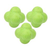RiToEasysports Balle de Réaction 3 Pièces, Balle de Réaction de Rebond Hexagonale TPR Coordination de Réflexe d'exercice D'entraînement de Remise en Forme Sportive(Vert