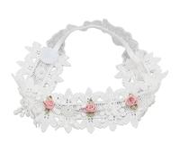 RiToEasysports Bandeau de Baptême en Dentelle Extensible, Confortable et Sûr pour bébé, Baptême, Fête Prénatale (B)