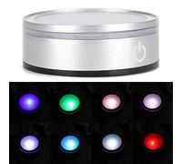RiToEasysports Base en Cristal LED pour Activation Tactile avec éclairage Multimode, Parfaite pour Exposer des Bijoux et des œuvres D'art Acryliques, 7,9 X 2,8 Cm