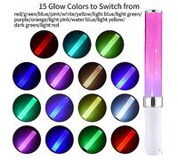 RiToEasysports Bâton Lumineux LED pour Concert, Lumière Clignotante Multicolore, 15 Couleurs Changeantes, 2 Modes D'éclairage pour Festivals et Concerts, Matériau ABS