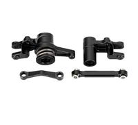 RiToEasysports Bloc de Lanceur en Alliage RC, Bloc de Direction en Alliage en Aluminium RC pour 1/10 BL 2S SLA (Black)