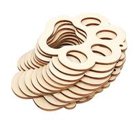 RiToEasysports Blocs Artisanaux en Forme de Patte D'ours en Bois, Surface Lisse, 30 Pièces, Trou de Pièces en Bois pour Décoration Festive pour les Amateurs D'artisanat