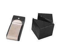 RiToEasysports Boîte à Craies pour Queue de Billard en Alliage d'aluminium, avec Support de Ceinture, Conception à Couvercle Rabattable pour Un Accès Rapide aux Craies Standard Pendant Le Jeu (Black)