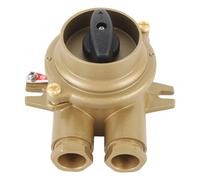 RiToEasysports Boîte de Jonction Marine en Laiton, Interrupteur de Boîte de Jonction électrique pour Bateau, Corps en Laiton HH202 3 10 A IP56 avec Trou de Câble de 18 Mm, Connexion Stable pour