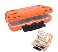 RiToEasysports Boîte de matériel de pêche ABS étanche conteneur de Stockage de pêche Accessoires de pêche pour leurre d'appât et Crochets(Orange)