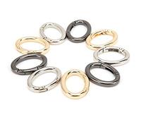 RiToEasysports Boucle à Anneau à Ressort, Matériel Multifonctionnel Durable pour Accessoires de Bricolage pour Sacs à Dos, Camping et Pêche, 9 Pièces, 3 Couleurs (Petit)