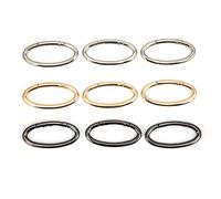 RiToEasysports Boucle à Anneau à Ressort, Matériel Multifonctionnel Durable pour Accessoires de Bricolage pour Sacs à Dos, Camping et Pêche, 9 Pièces, 3 Couleurs (Grand)