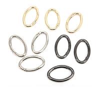 RiToEasysports Boucle à Anneau à Ressort, Matériel Multifonctionnel Durable pour Accessoires de Bricolage pour Sacs à Dos, Camping et Pêche, 9 Pièces, 3 Couleurs (Moyen)