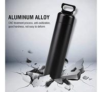 RiToEasysports Bouteille de Pilule de Récipients en Alliage en Aluminium Imperméable pour Survivre Camping - CLIMB NOIR