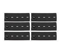 RiToEasysports Bouton D'extension du Pantalon Long - Prolongation de la Taille élastique pour la maternité 6pcs Noir et Blanc (BLACK)