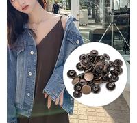 RiToEasysports Boutons Pression Ronds, Belle Apparence pour Vêtements et Sacs à Main, 50 Jeux de Boutons Pression pour Chaussures, 3 Tailles/Couleurs (15mm)