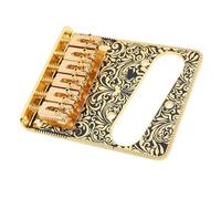 RiToEasysports Bridge de Guitare électrique, stabilité Améliorée, Conception de Précision, qualité Sonore Optimale, Outils Inclus, Compatible avec la Plaque de Dessin TL String, Style Vintage, (GOLD)