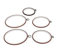 RiToEasysports Broderie OVAL Circle Cerceau Ensemble pour les Coutures et les Sujets Croisés, un Siège de Montage Facile à Assembler et à Déchiqueter, 5pcs-accessoire Outils pour les Exigences de