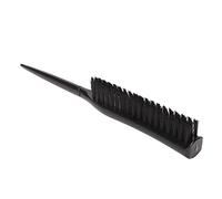 RiToEasysports Brosse à Cheveux Taquine en Nylon à 3 Lignes Brosse de Queue de Rat de Coiffure Ergonomique Ajouter le Volume de Conception Portable (BLACK)