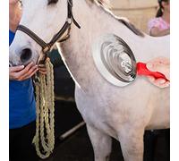 RiToEasysports Brosse à Démangeaisons en Métal pour Bétail, Peigne à Curry avec Poignée Souple pour Grand Cheval, Outil de Toilettage, Poignée Antidérapante en Acier Inoxydable ABS pour un Entretien