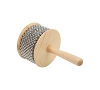 RiToEasysports Cabasa en Bois, Instrument de Musique à Manivelle avec Poignée Ergonomique en Bois et Billes en Acier, pour Les Enfants à Partir de 4 Ans (Grand Kabasa)