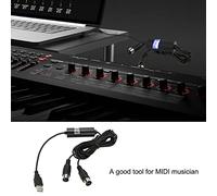 RiToEasysports Câble MIDI vers USB, Convertisseur Professionnel Haute fidélité pour Clavier électronique, Guitare, adapté à Cubase et Cakewalk
