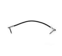 RiToEasysports Câbles de Raccordement pour Guitare, Conception Crêpe à Angle Droit de 15 Cm 6,35 Mm, avec Cuivre sans Oxygène et Blindage Multiple pour Pédale D'effet de Guitare Performances (30cm)