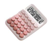 RiToEasysports Calculatrice Mignonne à 12 Chiffres à Gros Boutons pour étudiant Comptable avec Un Design élégant et Un Affichage Clair (Pink)