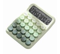 RiToEasysports Calculatrice Mignonne à 12 Chiffres à Gros Boutons pour étudiant Comptable avec Un Design élégant et Un Affichage Clair (Green)