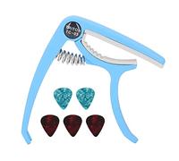 RiToEasysports Capodastre de Guitare, Libère Rapidement des Accessoires de Guitare avec 5 Médiators pour Guitares électriques Acoustiques Banjo Mandoline Ukulélé (BLUE)