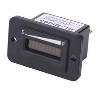 RiToEasysports CART LED Digital Battery Indicator Meter Gauge, 12V / 24V / 36V / 48V Battery Gauge avec Avertissement Flash, Indicateur Facile à Installer pour le Contrôle de Charge, Plastique /