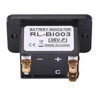 RiToEasysports CART LED Digital Battery Indicator Meter Gauge, 12V / 24V / 36V / 48V Battery Gauge avec Avertissement Flash, Indicateur Facile à Installer pour le Contrôle de Charge, Plastique /