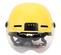 RiToEasysports Casque de Vélo Intelligent, Caméra HD 1080P Grand Angle de 130 Degrés avec Lumière de sécurité et Bandeau Réglable, pour Adultes Hommes Femmes Cyclisme (Yellow)