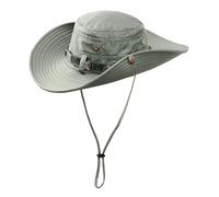 RiToEasysports Chapeau de Soleil Pliable Protection UV Légère Largeur Bordure de Pêche Réglable Respirable pour la Randonnée en Camping (Vert foncé)
