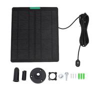 RiToEasysports Chargeur de Panneau Solaire, Panneau de Chargeur Solaire 10 W pour Caméra de sécurité Pro 5S Ultra Pro 3 Ultra 2 avec Silicium Monocristallin ETFE IP65 étanche à L'eau Réglable (BLACK)