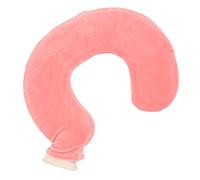 RiToEasysports Chauffe-Cou pour Bouillotte en Forme de U, Coussin Chauffant en Caoutchouc de 1 L avec Housse Amovible pour Soulager la Douleur, Chaleur Hivernale pour les épaules et le Cou (Rouge