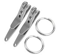 RiToEasysports Clip de Poche pour Porte-clés, 2 Clips de Suspension de Poche en Acier Inoxydable Polyvalent et Porte-clés