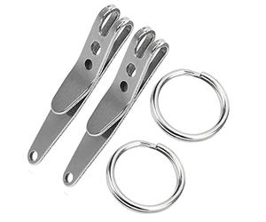 RiToEasysports Clip de Poche pour Porte-clés, 2 Clips de Suspension de Poche en Acier Inoxydable Polyvalent et Porte-clés