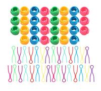RiToEasysports Clips de Support de Fil de Canette en Silicone Souple, 60 Pièces, pour L'organisation de la Couture, Serre-bobines Durables et Accessoires de Stockage de Fil