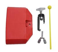 RiToEasysports Cloche à Tambour en Plastique, Support Réglable à Dégagement Rapide avec Bâton pour les Amateurs de Tambour et L'éducation des Bébés (rouge)