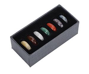 RiToEasysports Collection de Pierres D'énergie de Méditation de Pierres de Chakra dans un Coffret - Décoration D'intérieur pour les Amateurs de spiritualité