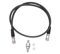 RiToEasysports Connecteur Rapide de 8 Mm, Tuyau à Haute Pression en Acier Inoxydable tissé avec Conception de Têtes Femelles Doubles Compatibles pour Divers Dispositifs D'inflation (Couleur Fibre