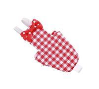 RiToEasysports Couche-Culotte Réglable en Coton Doux pour Oiseaux, Vêtements pour Perroquets, Perruches, Design Mignon et Confortable (25,5 cm Grille Rouge)