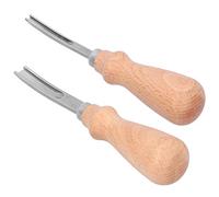 RiToEasysports Couteau de Coupe Durable pour Chanfreinage des Bords du Cuir pour la Maroquinerie, Outil de Coupe Rapide pour Les Travailleurs du Cuir, Acier et Bois, Lot de 2 pour Les Amateurs de