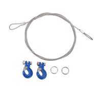 RiToEasysports Crochet de Remorque RC, 2 Pièces, Crochet de Voiture d'escalade RC en Alliage D'aluminium avec Corde en Acier Compatible avec Les Voitures Télécommandées 1/10 (Blue)