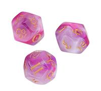 RiToEasysports Dé de Divination Astrologique, Dé Runique Brillant à 12 | Dés Acryliques Polyédriques, Symboles Faciles à Lire, Durables pour Jeux de société et Guidances astrologiques.