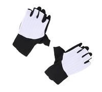 RiToEasysports de Vélo Demi-Doigts, de Cyclisme Respirants avec Coussinet Absorbant Les Chocs et Bande Antidérapante en Silicone, avec Plaques Réfléchissantes pour Vélo de Montagne, Route, (M)