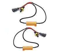 RiToEasysports Décodeur de Résistance 9005, 2 Pièces 50 W 6 Ohm Décodeur de Résistance de Charge LED, Métal ABS 12 V Anti-scintillement pour Phare Antibrouillard DRL Clignotant Avant Arrière