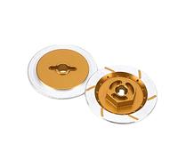 RiToEasysports Disque de Frein de Roue de Voiture RC en Alliage D'aluminium 4 Pièces, Surface de Freinage Non Directionnelle avec Conception Robuste, adapté à L'échelle HSP 94123 R31 1 10 (Yellow)
