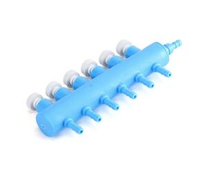 RiToEasysports Distributeur de Tuyaux D'oxygène, Vanne de Contrôle Polyvalente pour Alimentation en Air D'aquarium, Plusieurs Modèles Disponibles, Construction en Plastique Durable (6 têtes)