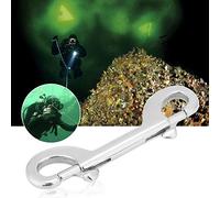 RiToEasysports Double Fin Plongée Snap pour BCD avec la sécurité Scatch, Ultime de rouille, pour l'attachement et le levage des fils, couleur argentée